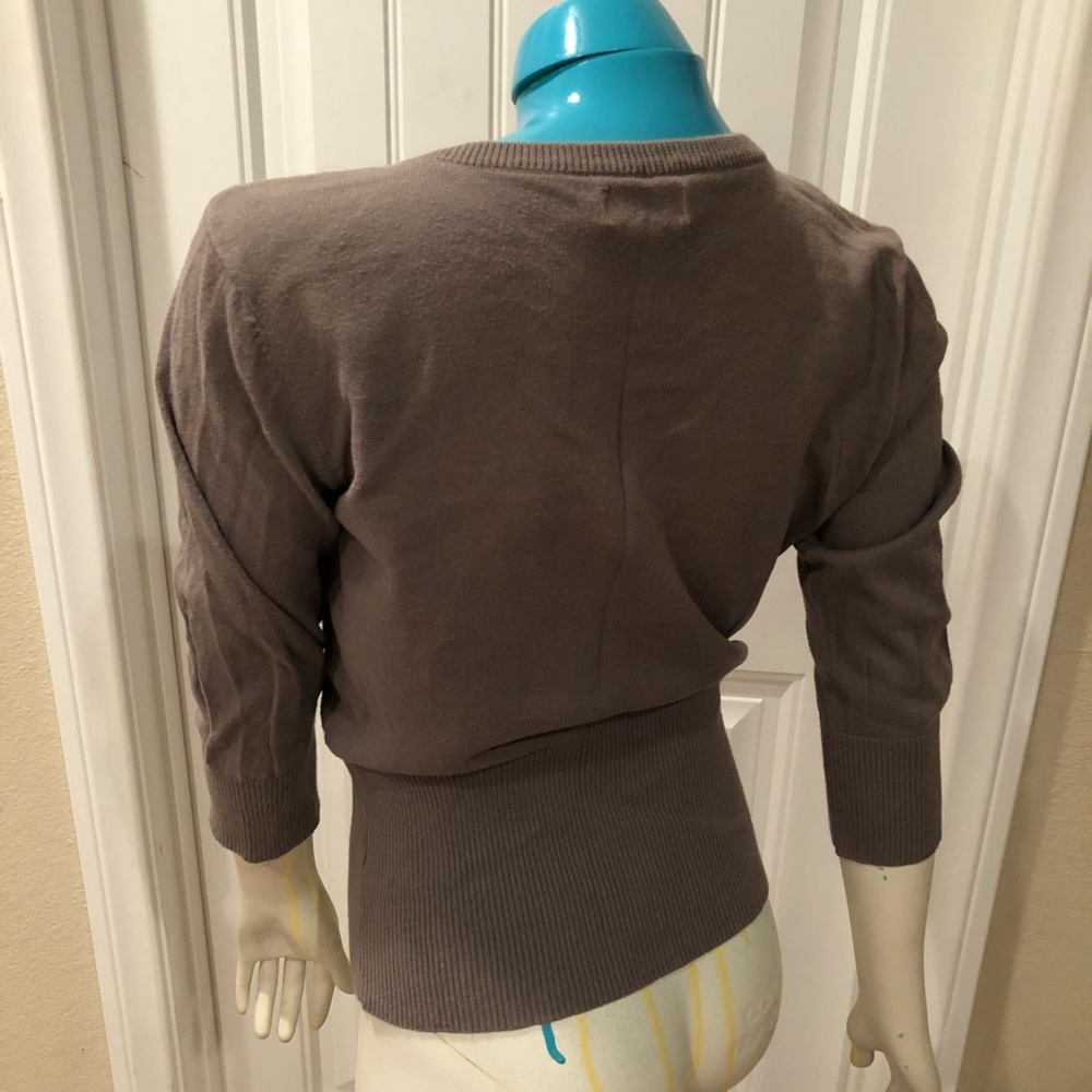 ELLE Cardigan Button Up with Satin Ruffles/Pleats